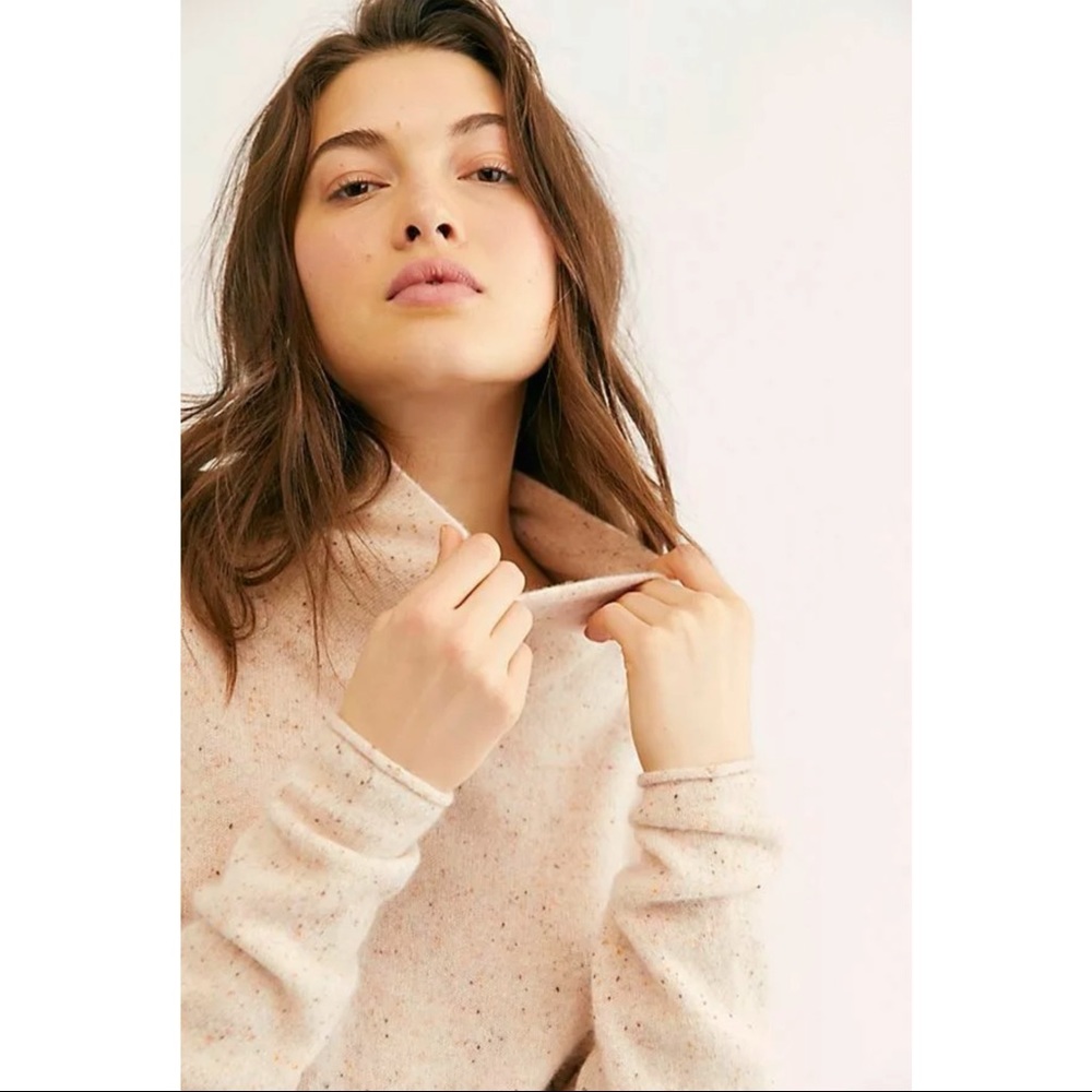Free People Cozy Cashmere Nep Turtleneck